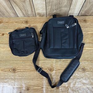 Eddie Bauer‎ Skyway Luggage Overnight & Toiletry Bags Black 2 Pieces